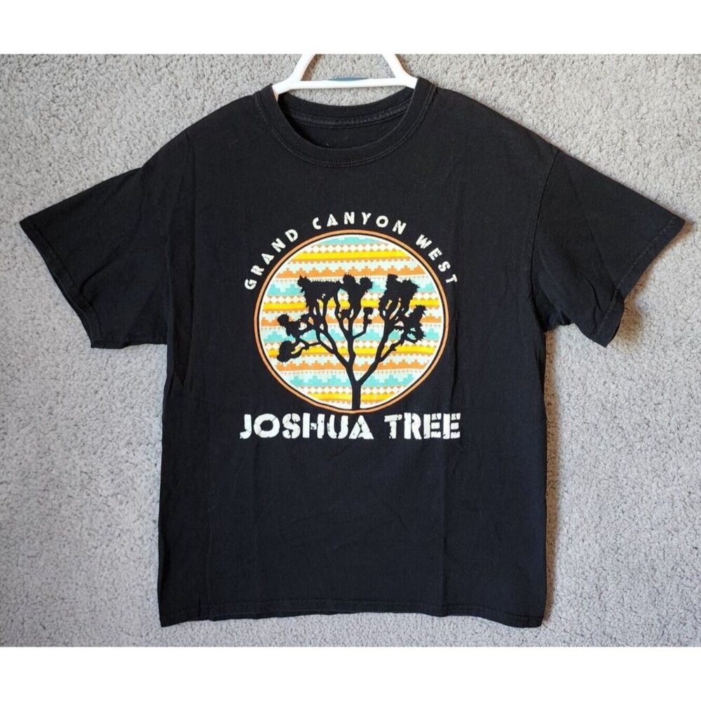 Grand Canyon West Apparel Joshua Tree Black Graphic T-Shirt Size Medium Cotton